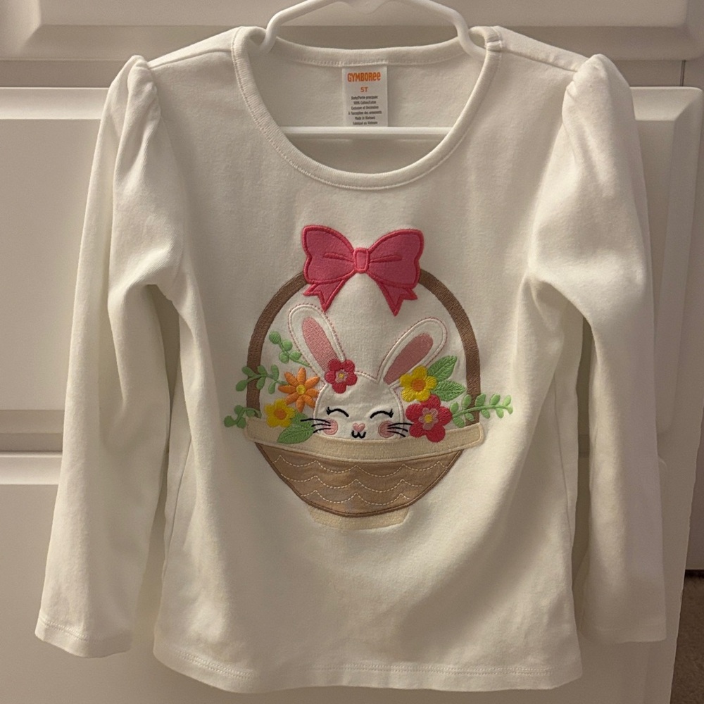 Gymboree Girls Easter Bunny Shirt